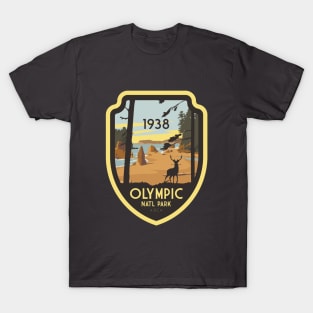 Olympic National Park Vintage Travel Badge Design Gift T-Shirt